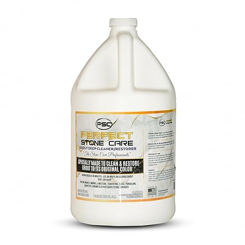Perfect Stone Care PSC Grout Cleaner and Restorer for Tile Refill, Granite, Marble, and Porcelain, Deep Tile Cleaner, Safe Ingredients, Effective