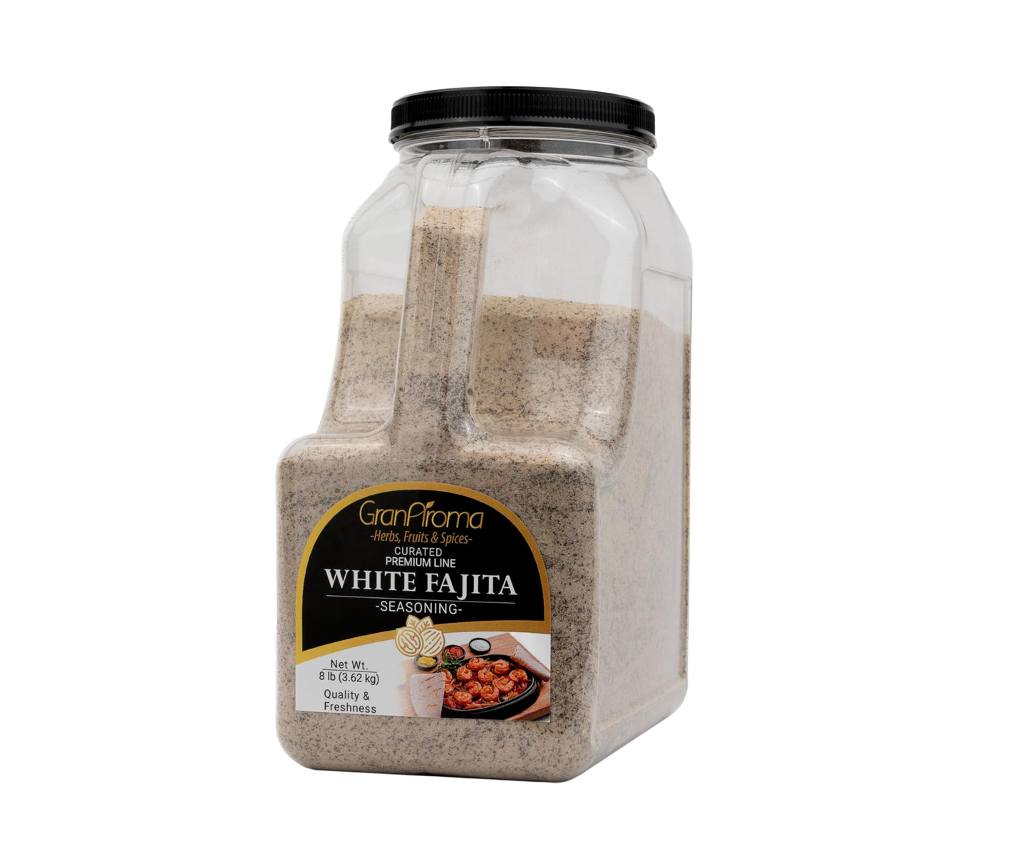 GranAroma White Fajita Seasoning, Spicy & Savory, Delicious Taste, Fajitas & Tacos (8 Pound)
