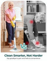 Sweepulire Electric Spin Scrubber for Cleaning, Shower Scrubber with Long Handle, 2 Spin Speeds, Bathroom Scrubber with 8 Replacement Heads, Bath Tub