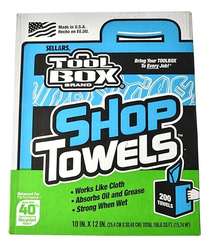 TOOLBOX Z400 Box of Center Pull Shop Towels - 1 Count Box - 200 Towels