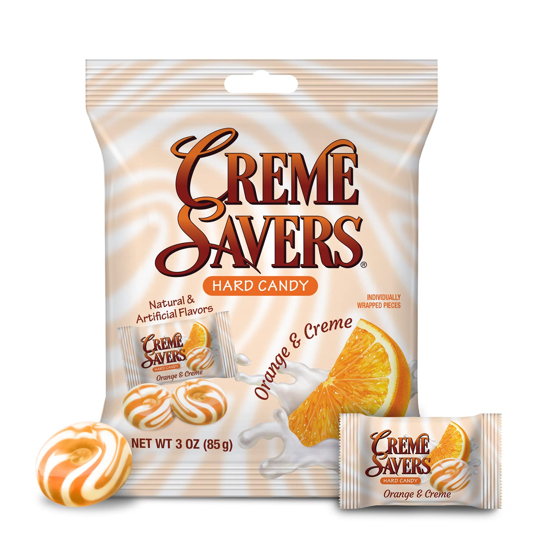 Creme Savers Orange and Creme Hard Candy | The Taste of Fresh Orange Swirled in Rich Cream | The Original Classic Creme Savers Brought To You By