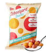 Schoolyard Snacks Keto Cereal - Fruity Flavor |12g Protein, Low Carb, Low Sugar, Low Calories | Gluten-Free, Grain-Free, Keto-Friendly | Healthy