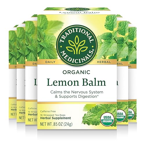 Herb Tea, 95% organic, Lemon Balm , 16 bag (pack of 6 ) ( Value Bulk Multi-pack)