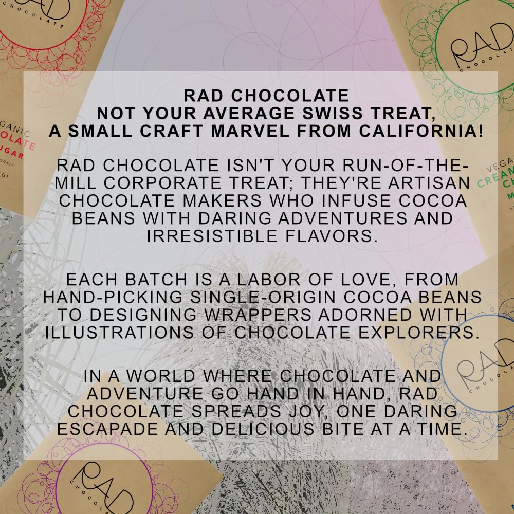 Rad Chocolate Vegan Milk Chocolate Maple Sugar | 3 pack | Certified Organic | Gluten & Soy Free Chocolate | Paleo Friendly