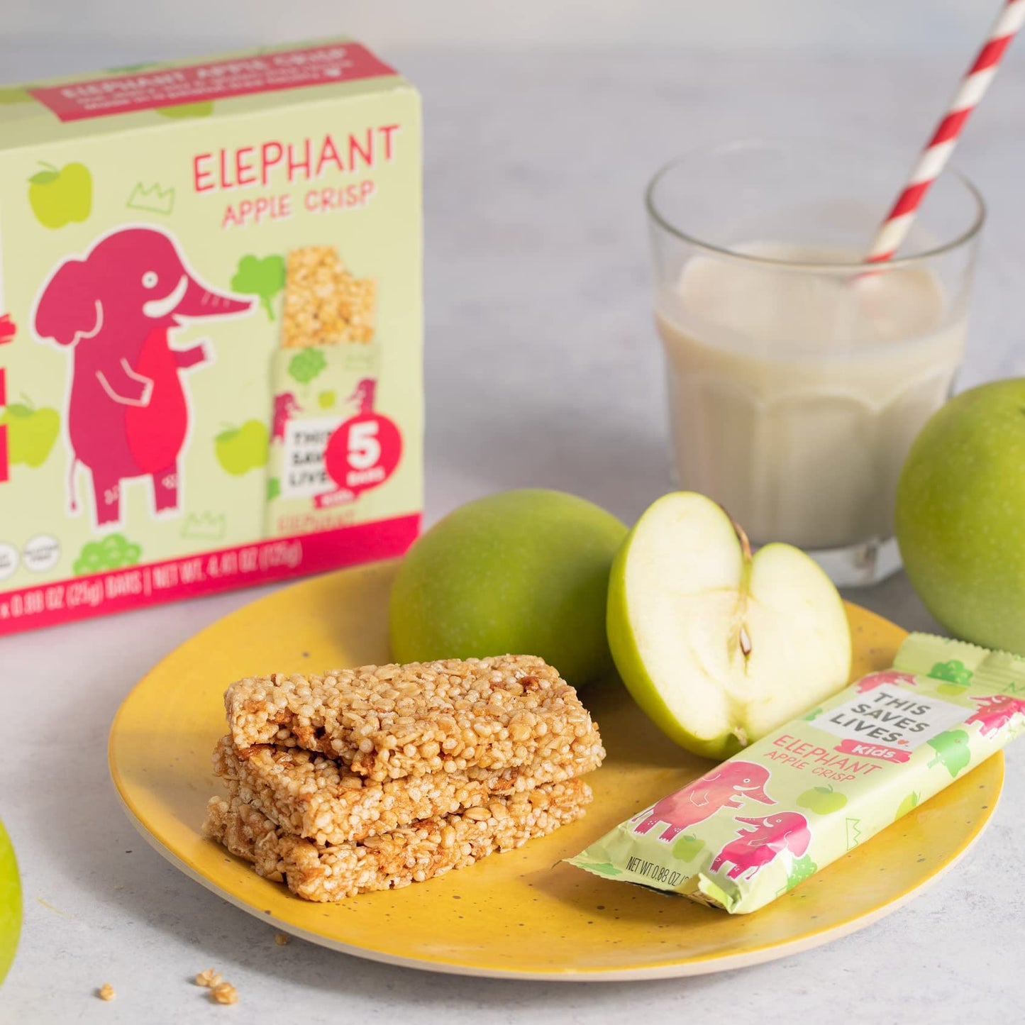 This Saves Lives Kids' Nut-Free Snack Bars, Helping to End Child Hunger, Individually Wrapped Kids Healthy Snack Bars - Gluten-Free, Non-GMO