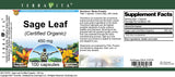 Sage Leaf (Certified Organic) - 450 mg (100 Capsules, ZIN: 518705) - 3 Pack