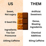 GetUp - Caffeinated Granola Bites - Peanut Butter (10 Pack) - 100mg Caffeine Energy Bites - Gluten-Free, 0 Seed Oils, All Natural - Coffee Alternative