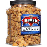 Honey Roasted Macadamia by It's Delish, 2.6 LBS Reusable Jumbo Container | Gourmet Macadamia Nuts in Honey Sugar Coating, Sweet & Heart Healthy Salted