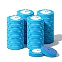 SOPAMI 32pcs Disposable Toilet Brush Sponge Head Refills, 5-Layer Pre-Loaded Rich Foam Sponge Replacement. Scrub Heads for Disposal Toilet Brush Wand