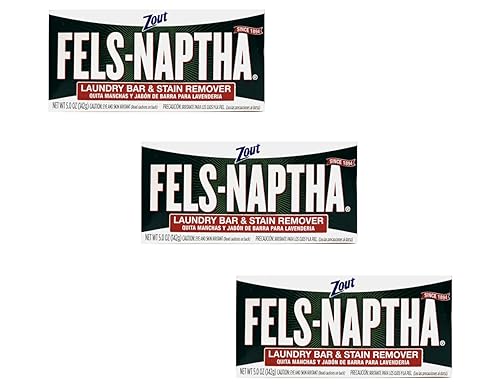 Fels Naptha Laundry Soap & Stain Remover Bar, Pack of 3