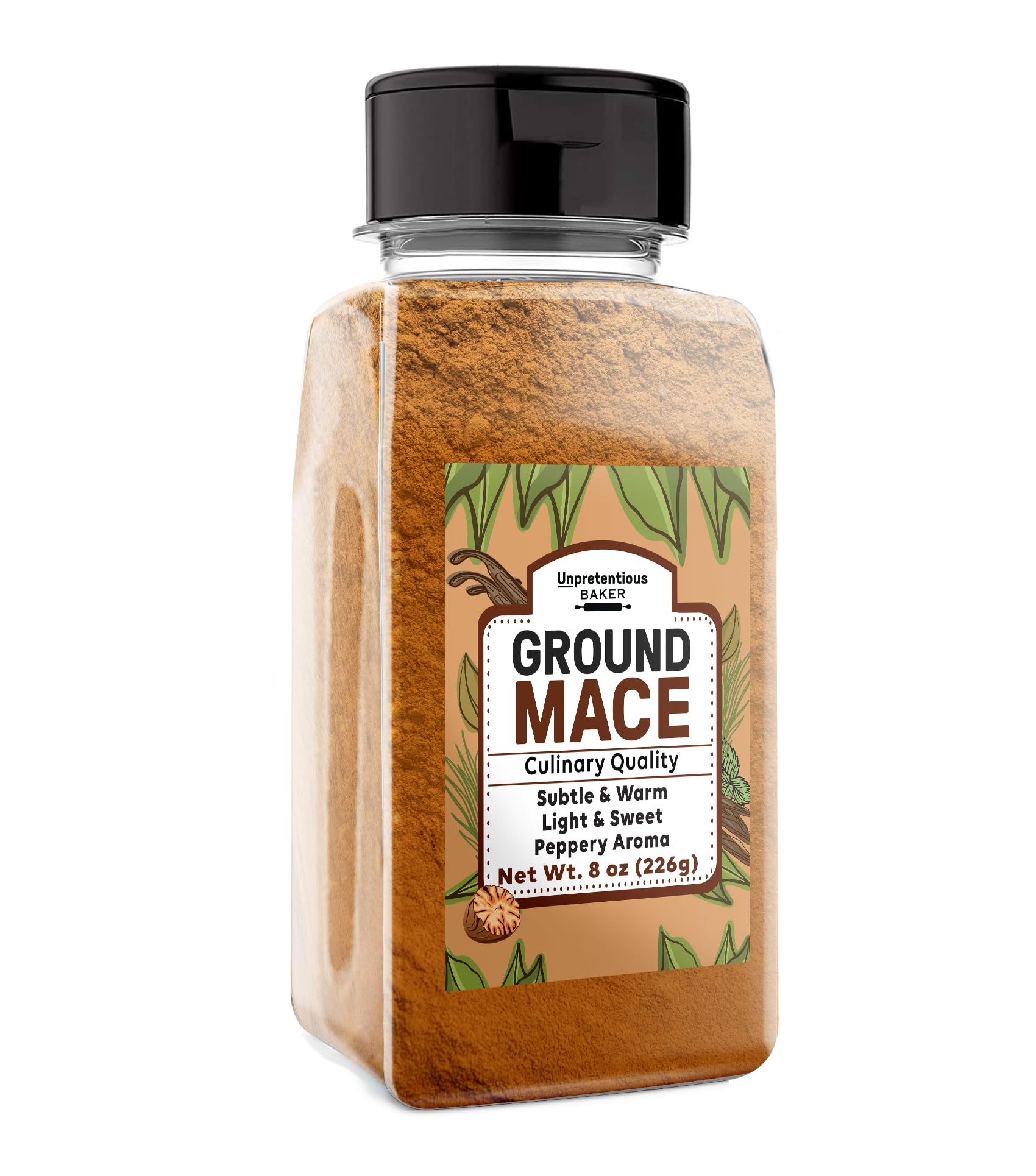 Unpretentious Ground Mace, 8 oz, Warm Spice, Curries & Desserts, Aromatic