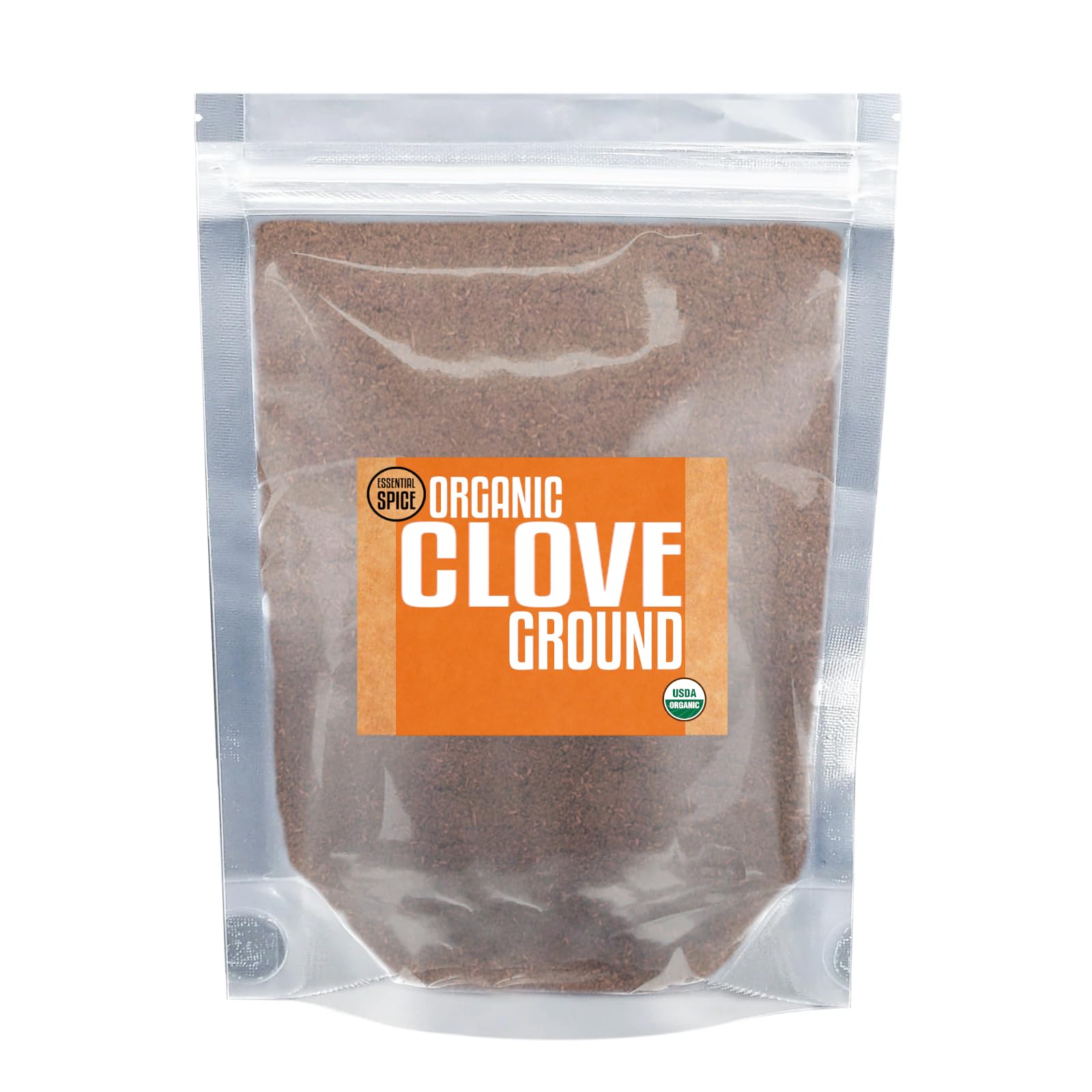 Essential Spice Organic Ground Clove - Warm, Sweet & Pungent Whole Clove Powder - Perfect for Baking, Spice Blends, Marinades & Holiday Recipes - Pure