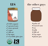 JEM Organics Cashew Cardamom Almond Nut Butter, Organic, All Natural, Gluten-Free, Vegan, Paleo, Keto Snack, 6 oz Jar, Single Pack