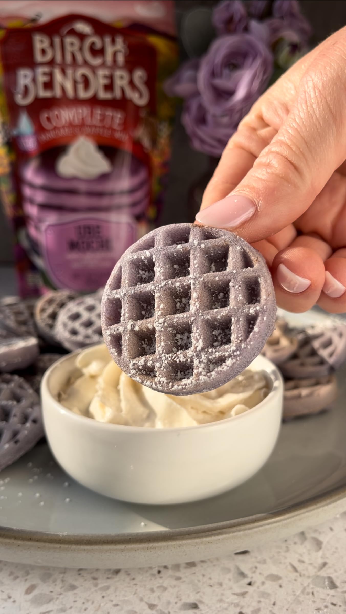 Birch Benders Ube Mochi Pancake & Waffle Mix, 14 oz Bag