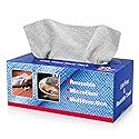 BIBWLD Gray Microfiber Cleaning Cloths, 30 Pack Reusable Washable Microfiber Towels with Dispenser Box, Lint-Free Shop Rags for Car, Automotive, Home