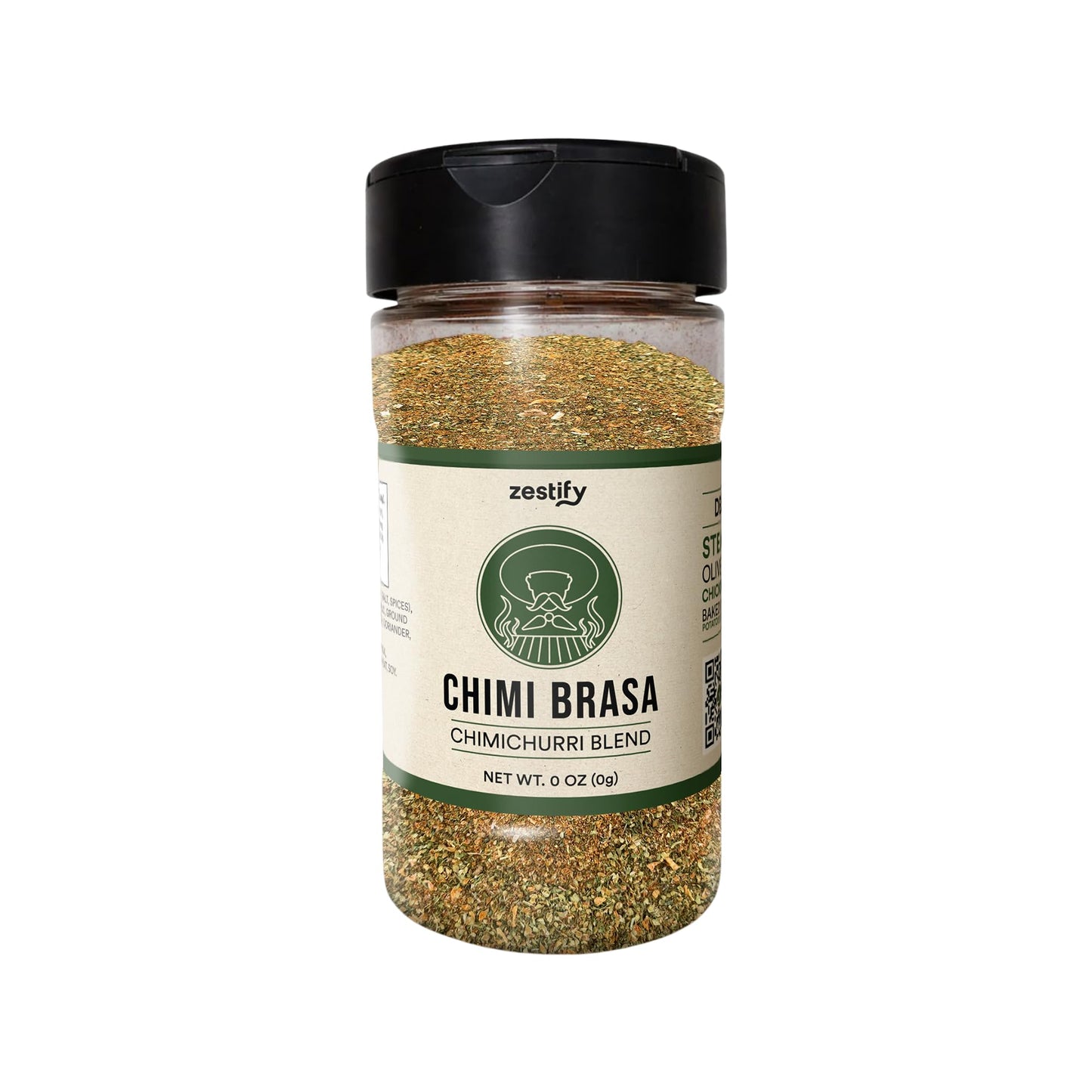Zestify Chimi Brasa - Chimichurri Seasoning | Dry Rub, Marinade and Sauce Mix for Bread Dip & BBQ | Gourmet Argentine Herb Spice Blend (3 oz Shaker)