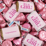 124ct It's a Girl Baby Shower Candy With Miniatures & Pink Kisses (1.5lb)