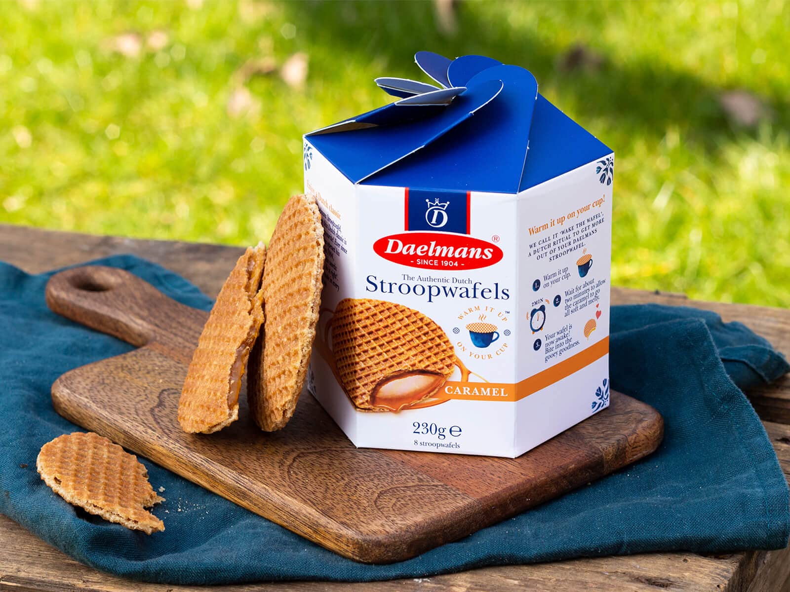 DAELMANS Stroopwafels, Dutch Waffles Soft Toasted, 2 Pack Assortment, Caramel, Office Snack, Kosher Dairy, Authentic Made In Holland, 8 Stroopwafels