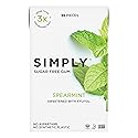 SIMPLY Gum | Sugar Free Xylitol Chewing Gum | Spearmint | 1 Pack (55 Pieces Total) | Synthetic Free + Sugar Free + Aspartame Free