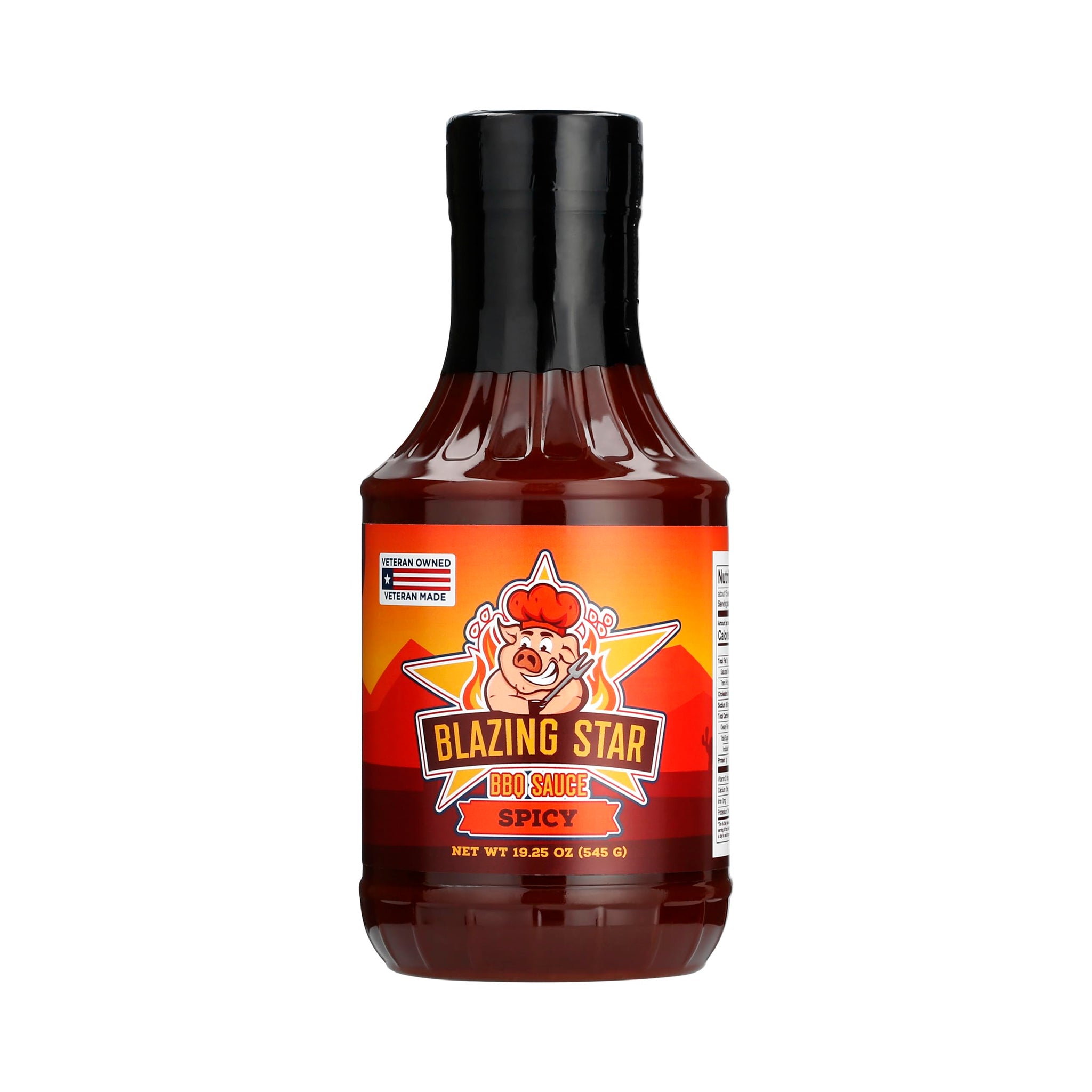 Blazing Star Spicy BBQ Sauce - Sweet, Tangy, and Smoky Barbecue Sauce with Heat - Use as Marinade, Glaze, or Dipping Sauce - Great for Ribs, Chicken