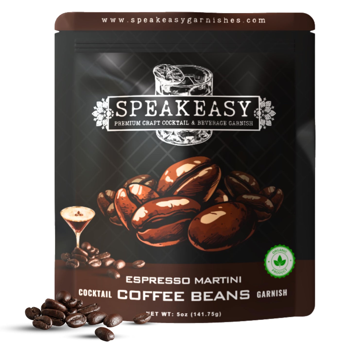 SPEAKEASY ESPRESSO MARTINI COCKTAIL BOTANICAL GARNISHES ESPRESSO MARTINI COFFEE BEAN GARNISHES - 0.5OZ | BARTENDERS CHOICE | FOR RESTAURANT AND CRAFT