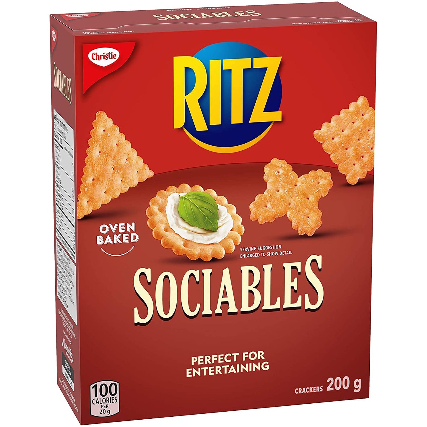 Christie Ritz Sociables Crackers, 200g//7.1oz, 6-Pack (Imported from Canada)