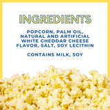 Cousin Willie's Microwave Popcorn Bags, White Cheddar (6 bags), Gourmet Popcorn Boxes for Party, Whole Grain Popcorn, Gluten Free, Low Calorie Healthy