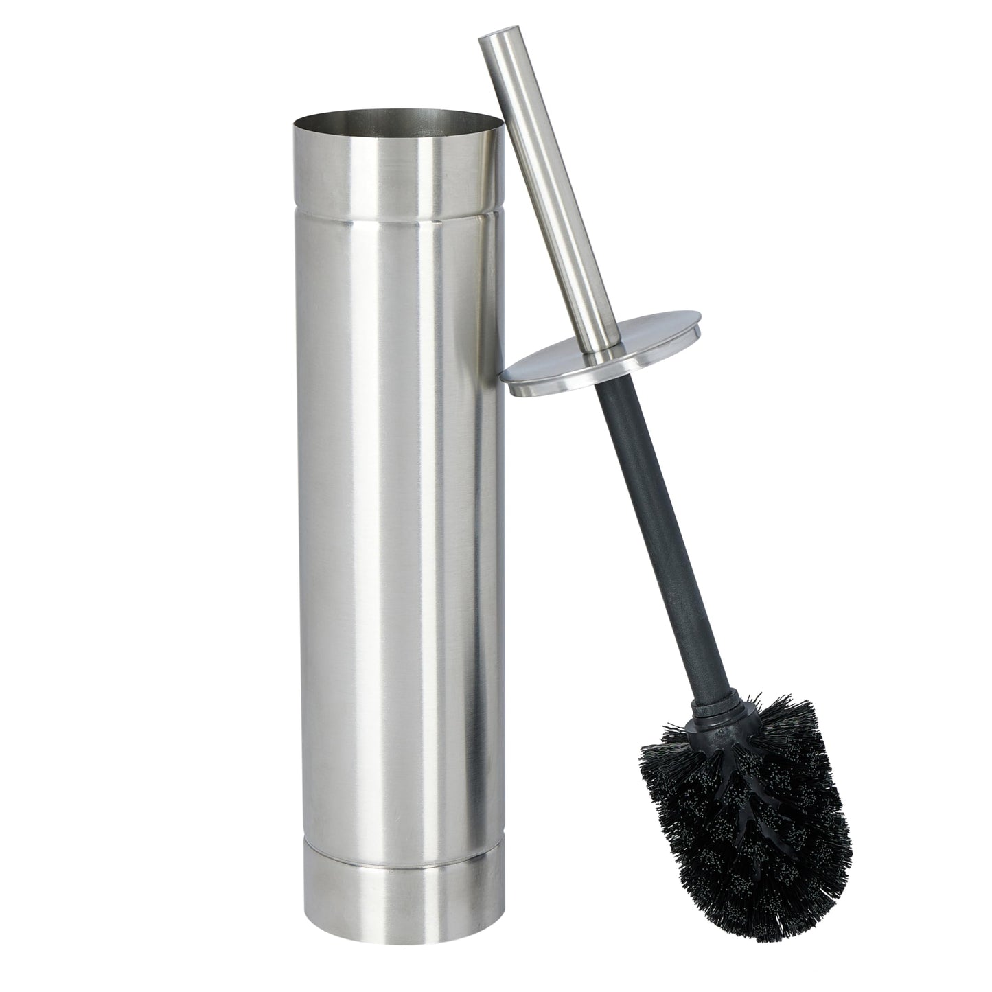 Bath Bliss Toilet Brush with Weighted Base | Slender Design | 360 Degree Brush | Bathroom Cleaning | Stainless Steel