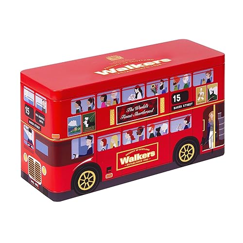 Walker's Shortbread London Bus Commemorative Tin, All-Butter Shortbread Cookies, 8.8 Oz