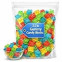 4D Gummy Candy Blocks, Fruity Chewy Assorted Gummies, 2.2 Pound Bag