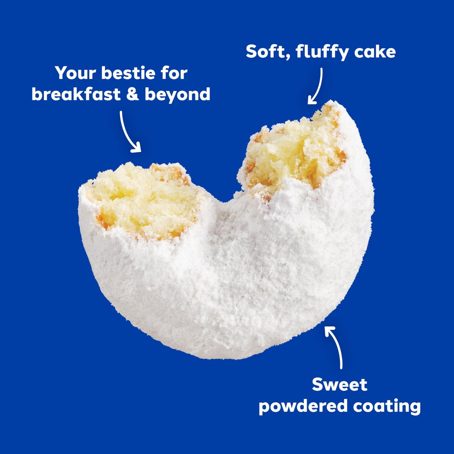 Hostess Brands Host Powder Sugar Mini Donettes, 3.00 oz, White, (197016)