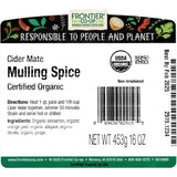 Frontier Co-op Organic Cider Mate Mulling Spice - For Mulled Cider | 16 Ounce (Pack of 1)