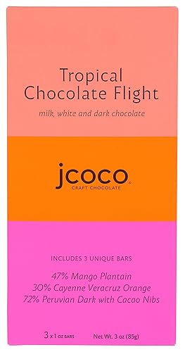 Jcoco, Chocolate Flight Tropical 3 Count, 3 Ounce