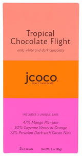 Jcoco, Chocolate Flight Tropical 3 Count, 3 Ounce