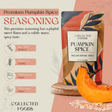 Collected Foods Premium Pumpkin Spice Blend - Non-GMO Fall Seasoning Containing Ground Cinnamon, Nutmeg, Ginger, Cloves and Allspice - Perfect
