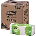 Marcal Paper Napkins Everyday 100 Percent Recycled 1 Ply Luncheon Size Paper Napkins Disposable Servilletas De Papel 2400 Count 6 Carton Packs 12.5 x