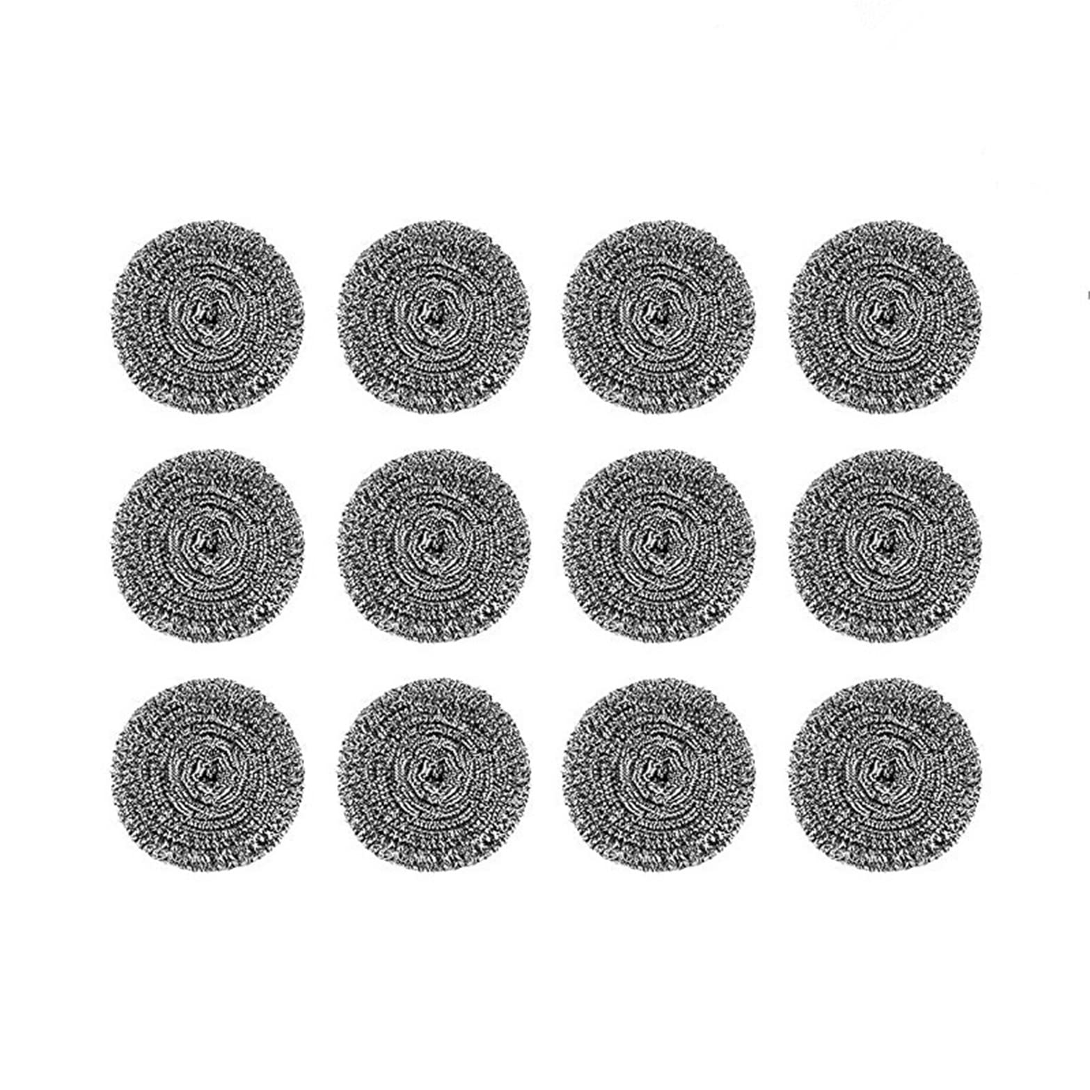 DKKO Stainless Steel Scourers Cleaning Ball Metal Scouring Pads for Kitchens Bathroom Steel Scrubber to Cleaning Dishes Pots Pans Ovens Grills - Pack