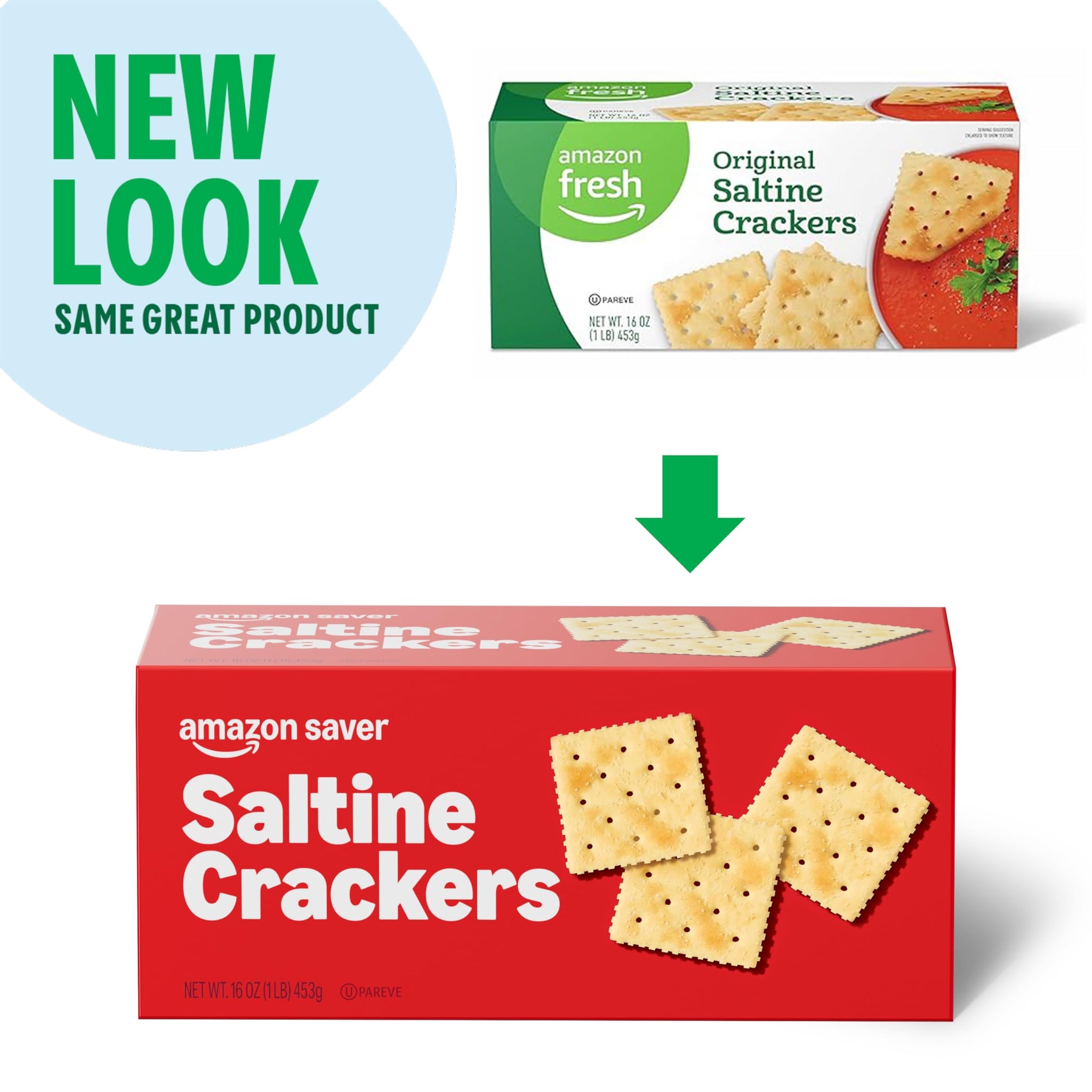 Amazon Saver, Saltine Crackers, 16 Oz
