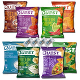 Protein Chips Variety Pack - 8-Flavors + 4 MIMM MInts | High Protein 18-20g Per Bag | Keto Snacks, Baked, Crunchy, Gluten Free, and Low Calorie Snacks