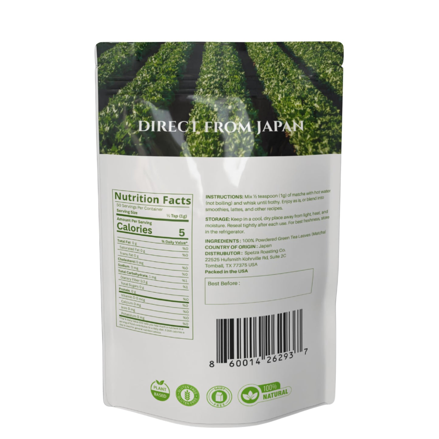 Ensori Matcha, Ceremonial Grade Matcha Powder, First Harvest, Authentic Japanese, 100% Pure, No Additives, 50 Servings, Sugar-Free Matcha Green Tea