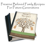 Personalized Cookbook Making Kit Including 1 Printed Cookbook - Fun, Convenient and Easy to Use: Preserves Family Recipes for Future Generations