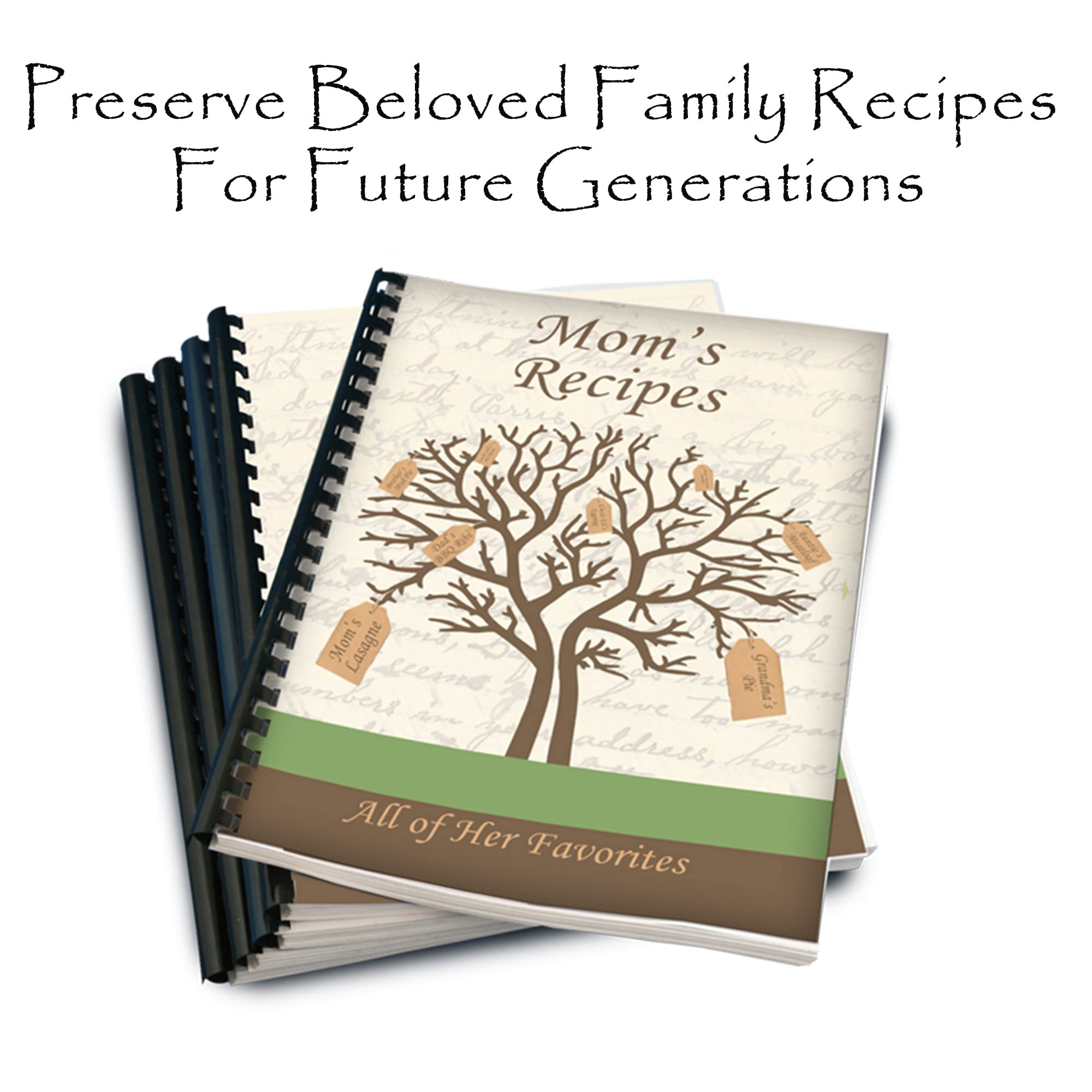 Personalized Cookbook Making Kit Including 1 Printed Cookbook - Fun, Convenient and Easy to Use: Preserves Family Recipes for Future Generations