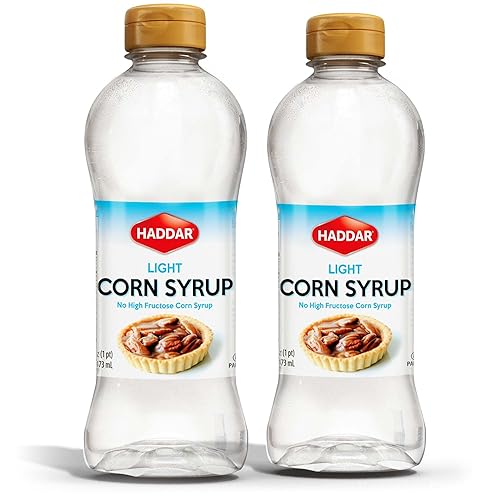 Haddar Light Corn Syrup 16oz (2 Pack) Made with Real Vanilla | No High Fructose Corn Syrup!