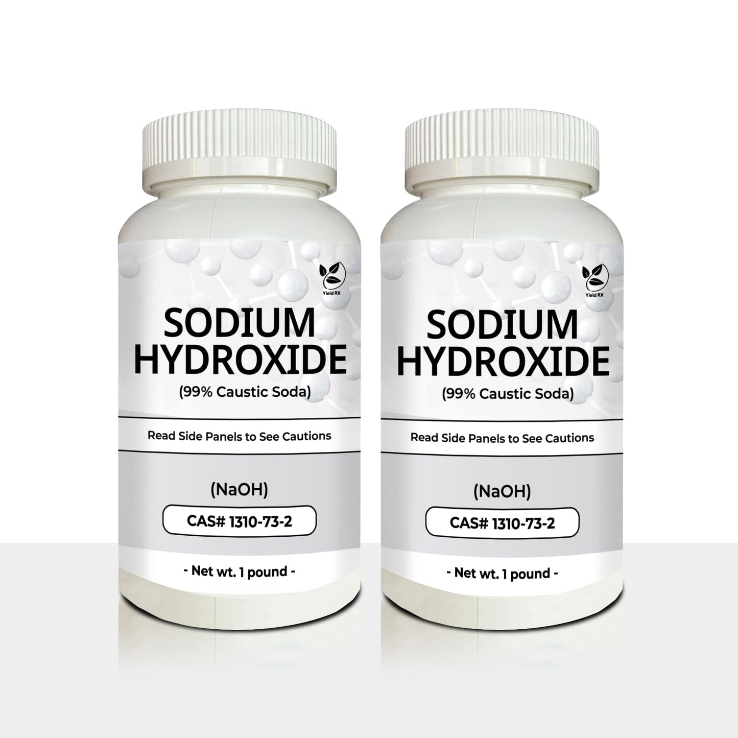 Yield RX Sodium Hydroxide (Caustic Soda) - Ultimate Drain Opener and Cleaner Chemical Solution | Pack of 2