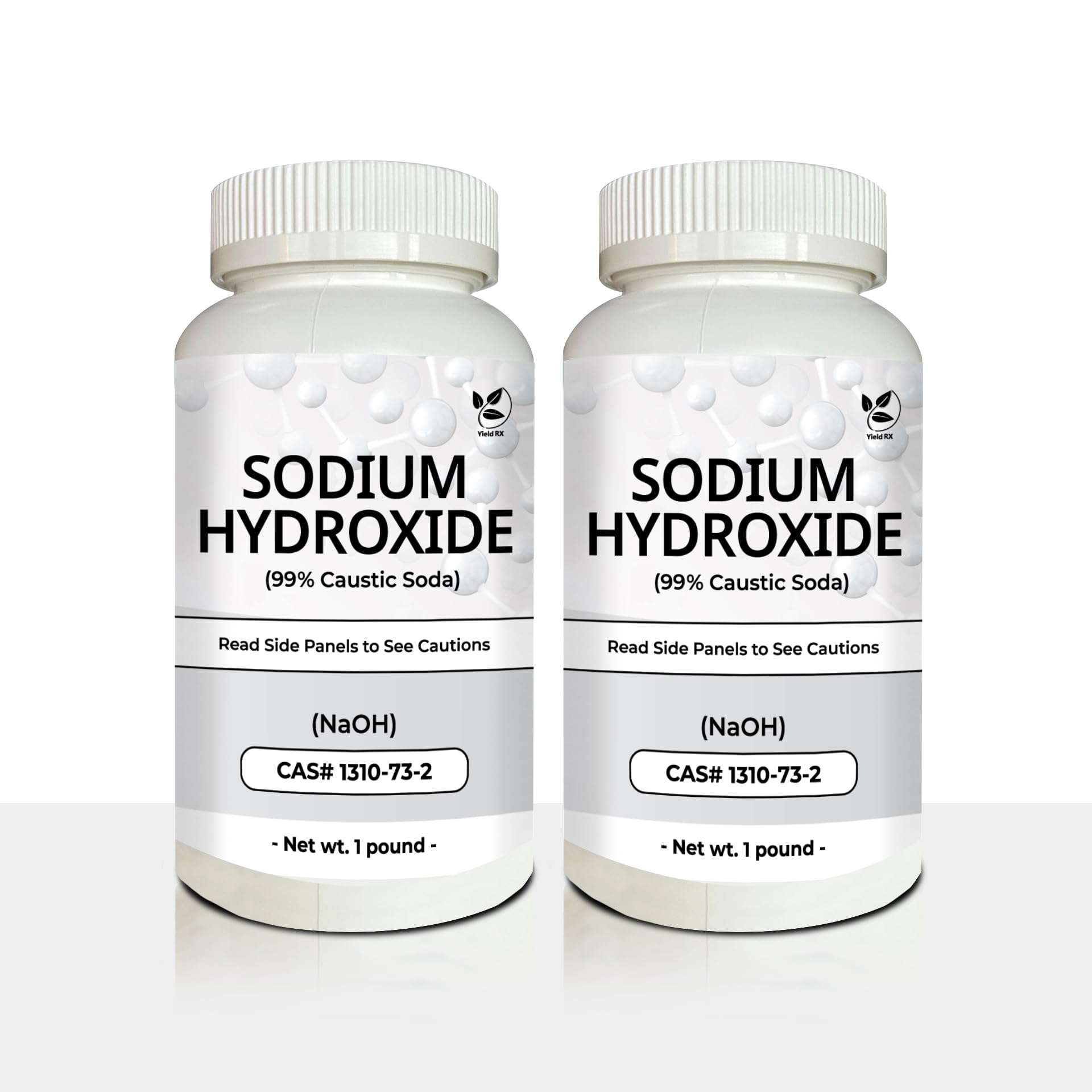 Yield RX Sodium Hydroxide (Caustic Soda) - Ultimate Drain Opener and Cleaner Chemical Solution | Pack of 2