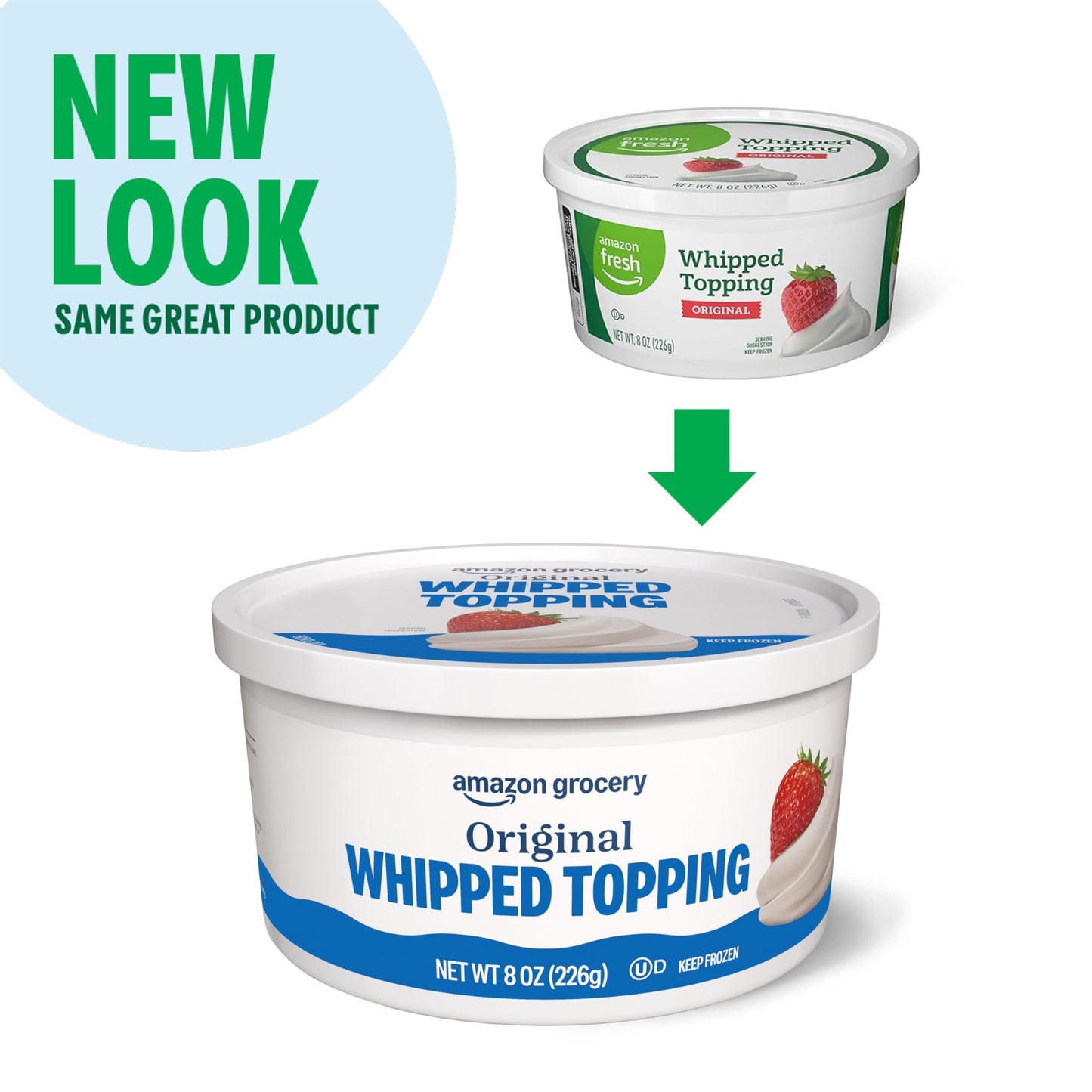 Amazon Grocery, Original Whipped Topping, 8 Oz, Frozen