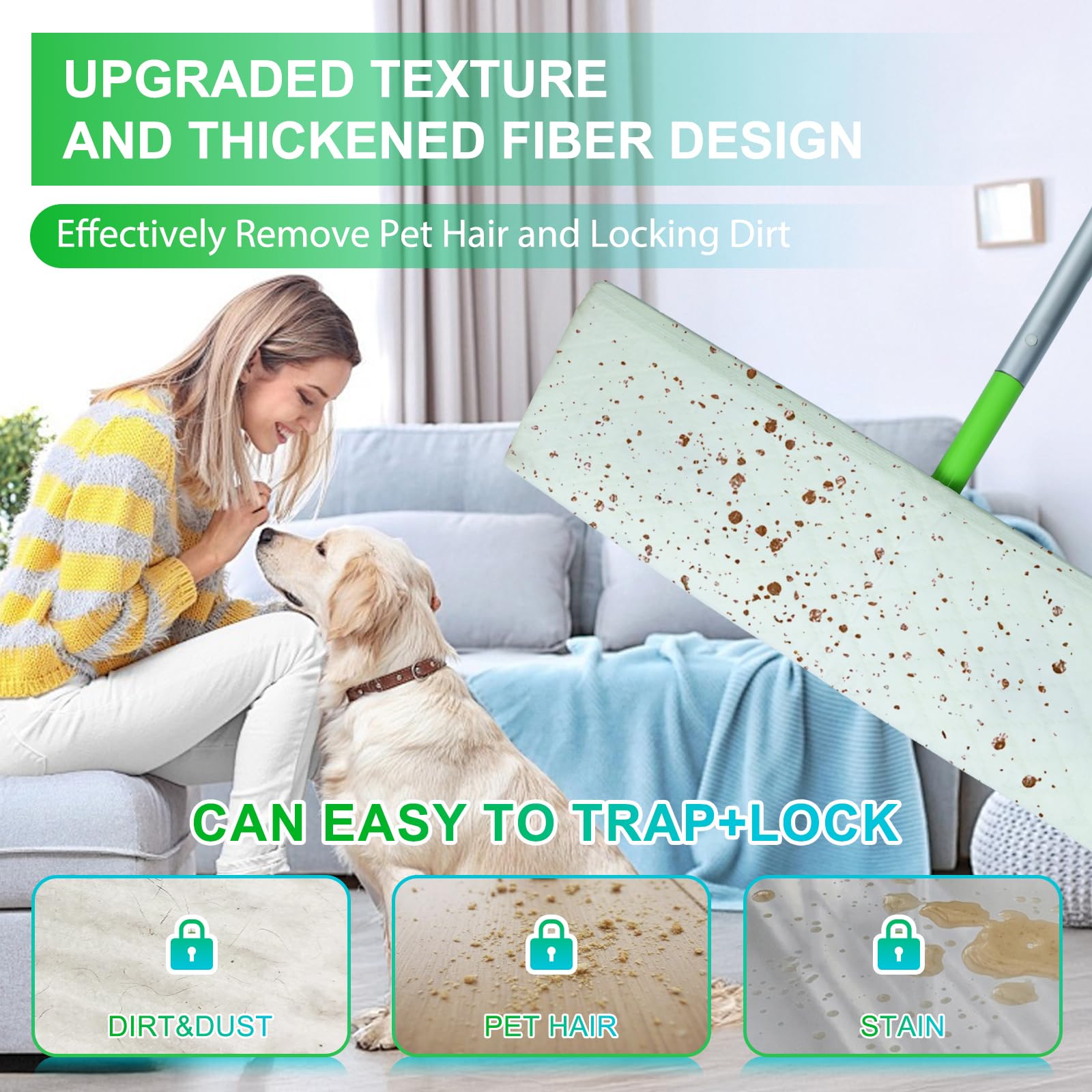 20 Count XL Wet Mopping Cloths for Swiffer Sweeper XL Mop - Disposable X-Large Wet Pad Refills - Multi-Surface Wet Wipes Mopping Pads Refill for Floor