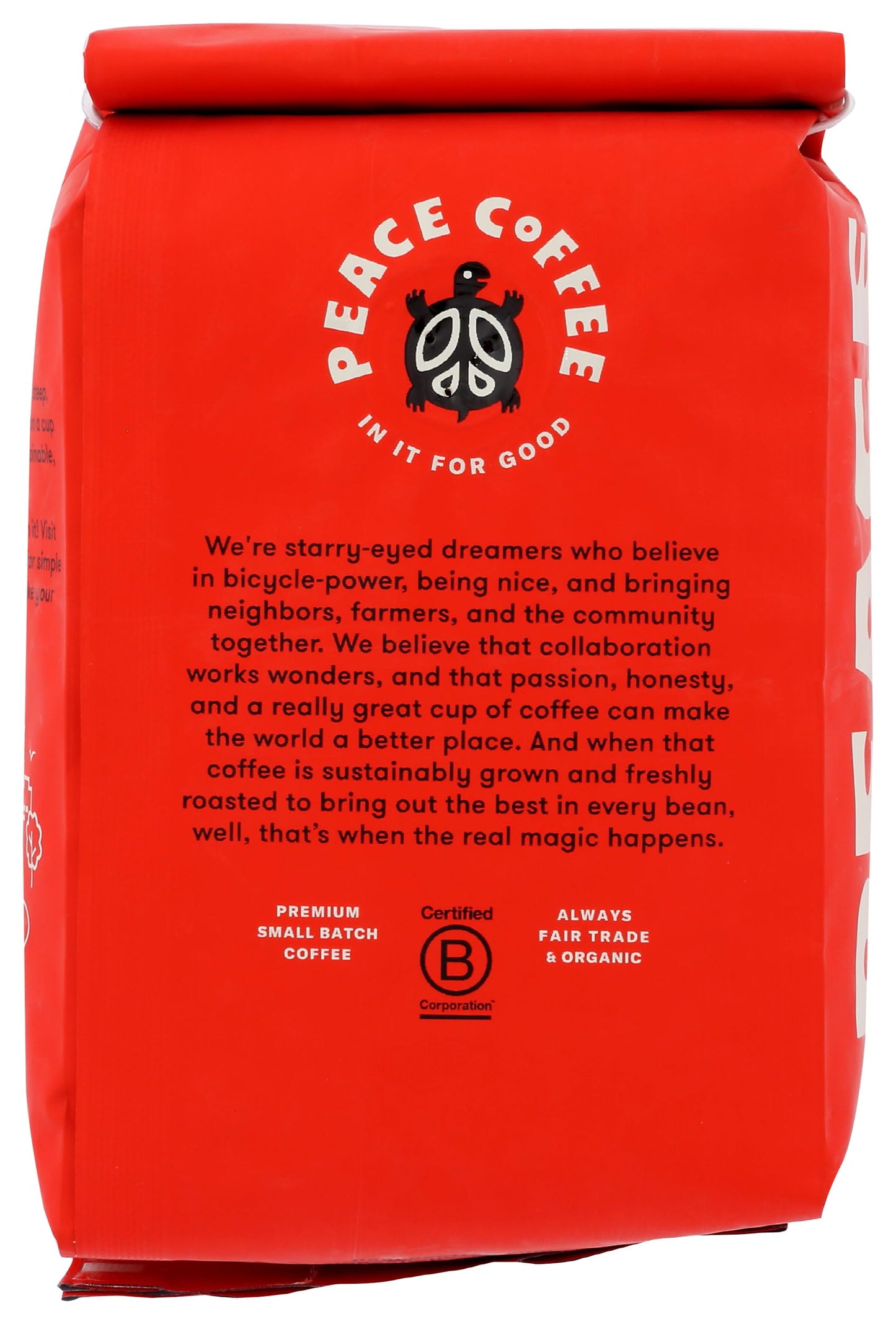 Peace Coffee, Tree Hugger Organic Whole Bean, 12 Ounce