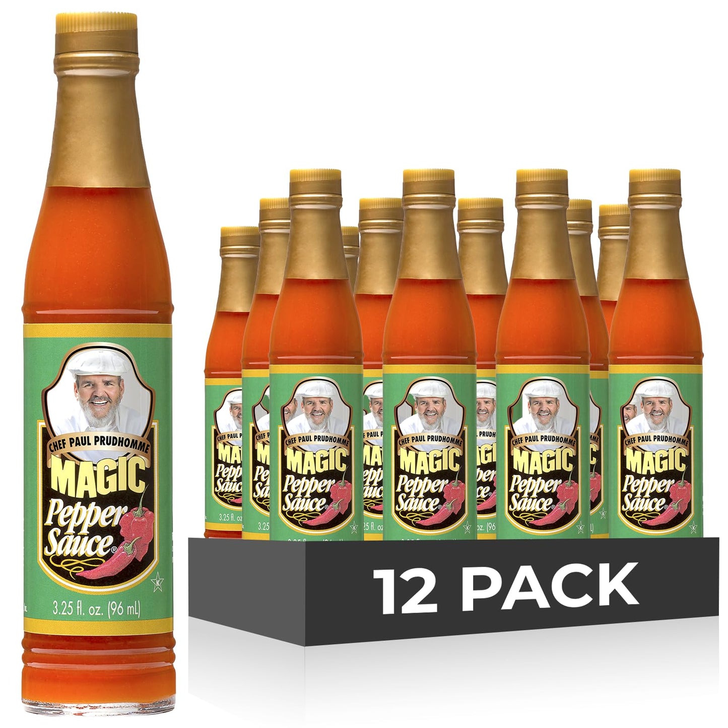 Chef Paul Magic Seasonings Blends Magic Pepper Sauce | Bold Flavor with Habanero Hot Sauce | Spicy Sauce for Cooking & Dipping | Red Hot Sauce