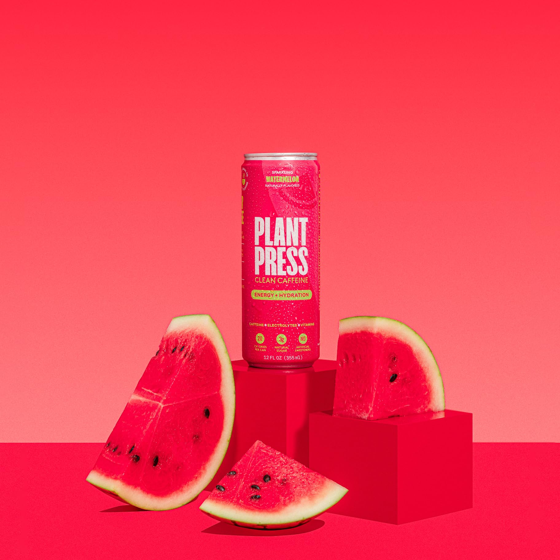 Plant Press - Organic Energy Drink, 100 mg Caffeine Clean Coffee Alternative, Full Range of Vitamins, Electrolytes, No Sugar Alcohols, No